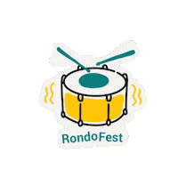 rondoprod music festival drum percussion Sticker