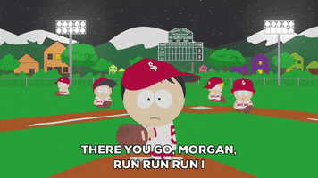 baseball running GIF by South Park 