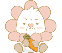 Bunny 傻眼 Sticker by EVANS艾特兔