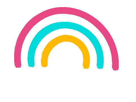 Rainbow Sticker by Felizes Para Sempre Design Criativo