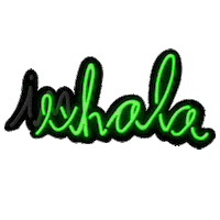 neon breathe Sticker by Andrea Caceres