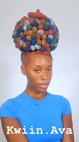 Bubble Gum Afro GIF by Kwiin Ava