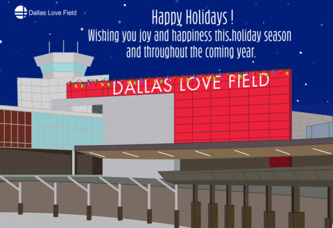DallasLoveField giphyupload christmas holidays happy holidays GIF