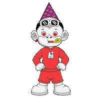 Hi Hi Hi Hello Sticker by Zhot Shop