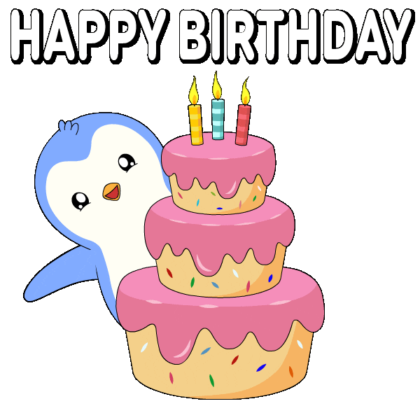 Happy Birthday Sticker by Pudgy Penguins