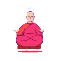 yoga floating Sticker by Bismuto Estudio