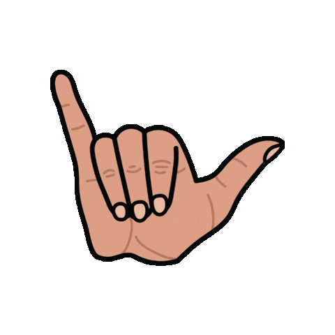 Hang Loose Call Me Sticker by caracaraNYC