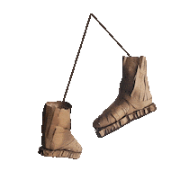 shoes hanging Sticker by David Kims