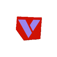 V Lettering Sticker