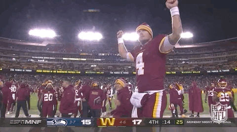 Excited Washington Football Team GIF by NFL