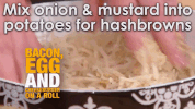 rachel bacon egg cheeseburger GIF by Rachael Ray Show