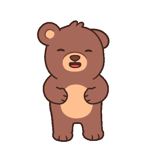 Happy Teddy Bear Sticker by BEARISH