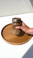 Iced Hojicha Latte in a Mason Jar
