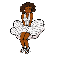 Blushing Marilyn Monroe Sticker by JellaCreative