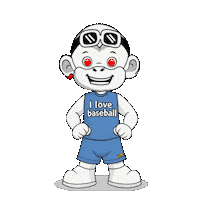 I Love Baseball Bas Sticker by Zhot
