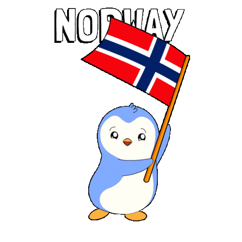 Penguin Flag Sticker by Pudgy Penguins