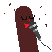 lotte_sweet_sta friends sing microphone pero Sticker