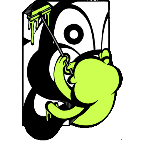KABEKUI giphyupload graffiti キャラクター ステッカー Sticker