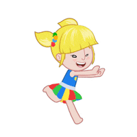 Girl Run Sticker by Mundo Bita