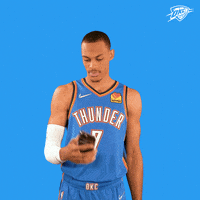 Oklahoma City Phone GIF by OKC Thunder