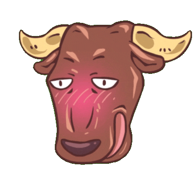 Cow Fin Sticker