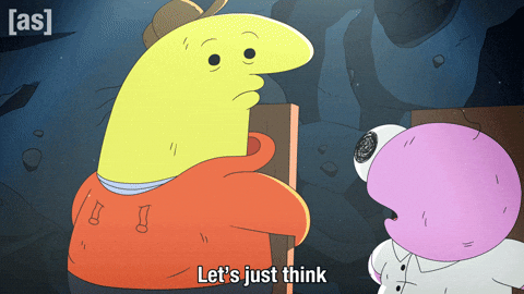 Scared Think About It GIF by Adult Swim