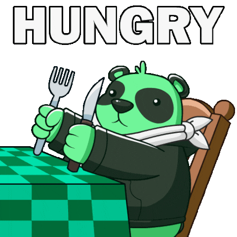 Hungry Ready To Eat Sticker by SuperVerse