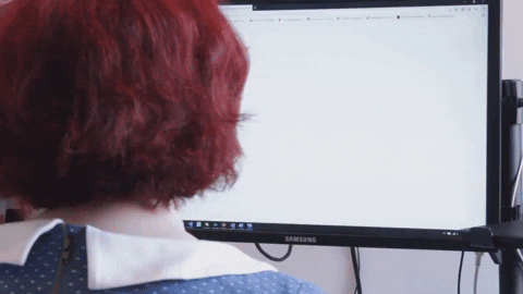 folkeygirlie giphygifmaker computer social distancing newsletter GIF