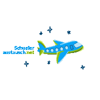 Schueleraustauschnet reise fliegen flugzeug auslandsjahr Sticker