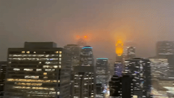 Dense Fog Hangs Over Minneapolis Skyline
