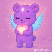 MishaHeartseer heart cartoon bear character GIF