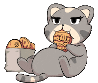 Om Nom Eating Sticker by Jin