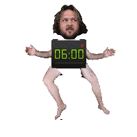 alarm clock sunrise Sticker by Entropico