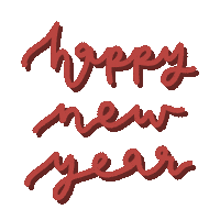 Happy New Year Illustration Sticker