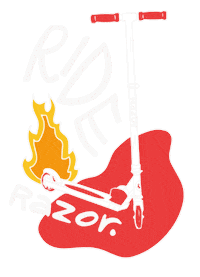 Flames Scooter Sticker by Razor Worldwide