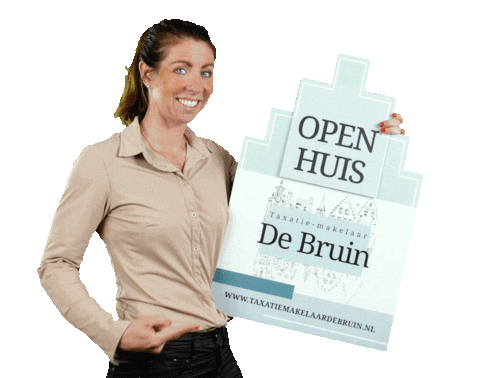taxatiemakelaardebruin giphyupload open makelaar te koop Sticker