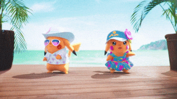 Vacation Waving GIF by Pokémon