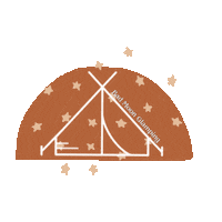 BadMoonGlamping happy canvas camper tent Sticker