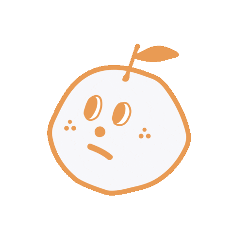 Face Orange Sticker by PAZZO