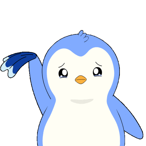 Sad Wave Sticker by Pudgy Penguins