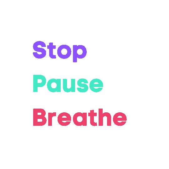 Stop Breathe Sticker by My Mindful Year