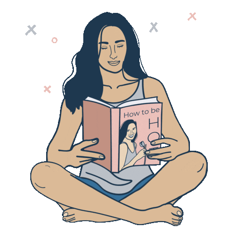 theladiescoach giphyupload book reading meditation Sticker