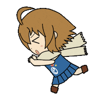 Girl Run Away Sticker by Entowa's