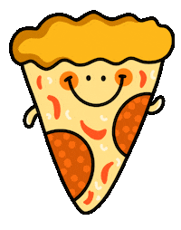 Pizza Cheese Sticker by Andreea Illustration