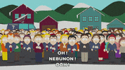 scared crowd GIF by South Park 