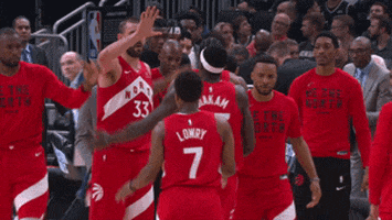 High Five Nba Playoffs GIF by NBA