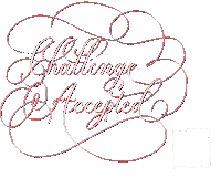 Challenge Accepted Sticker by Gazing Through Glass
