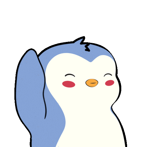 pudgypenguins hello hi bye wave Sticker