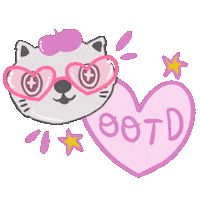 Cat Fashion Sticker