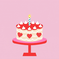 Happy Birthday Strawberry Cake